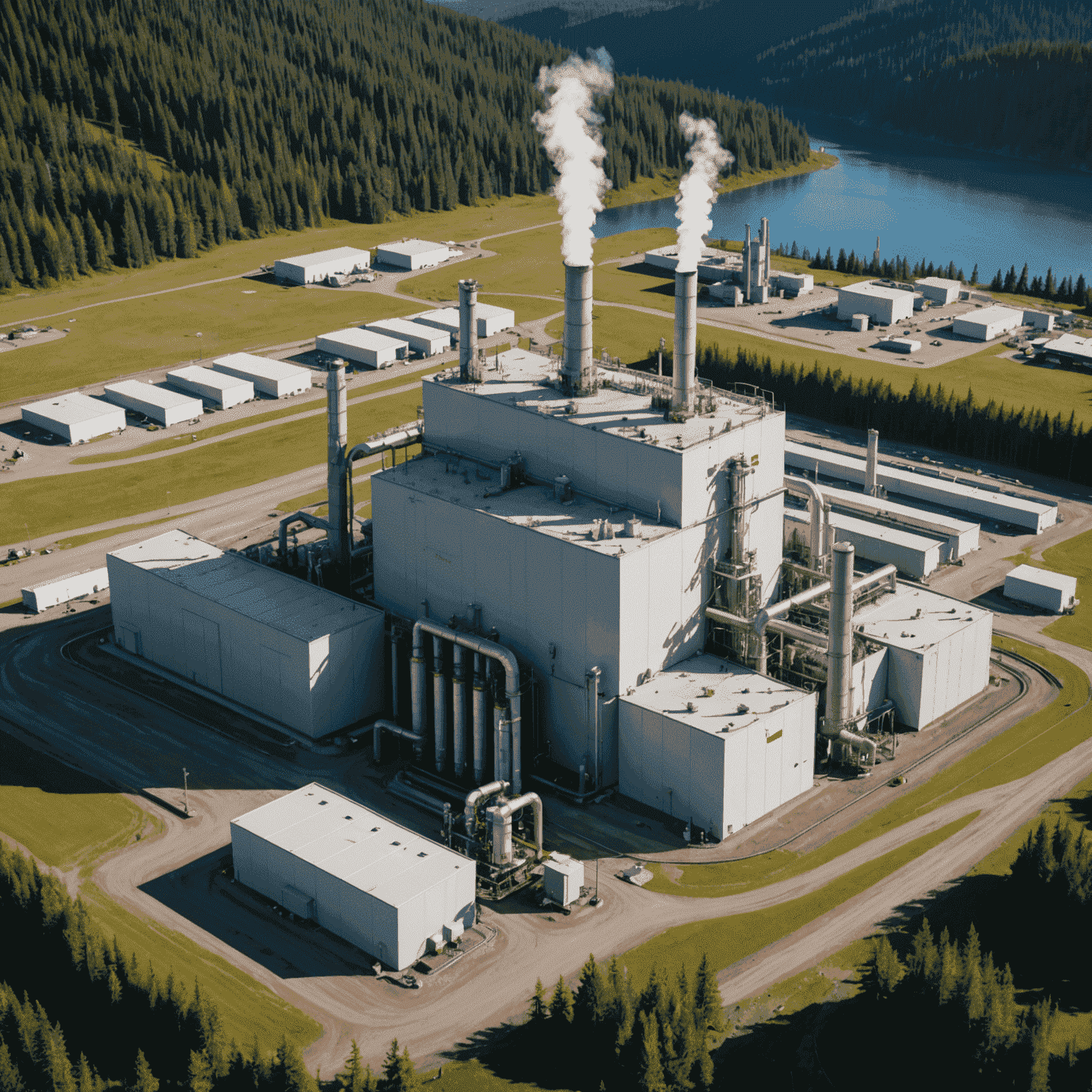 A geothermal power plant in Canada with cutting-edge energy storage facilities, demonstrating geothermal energy storage techniques