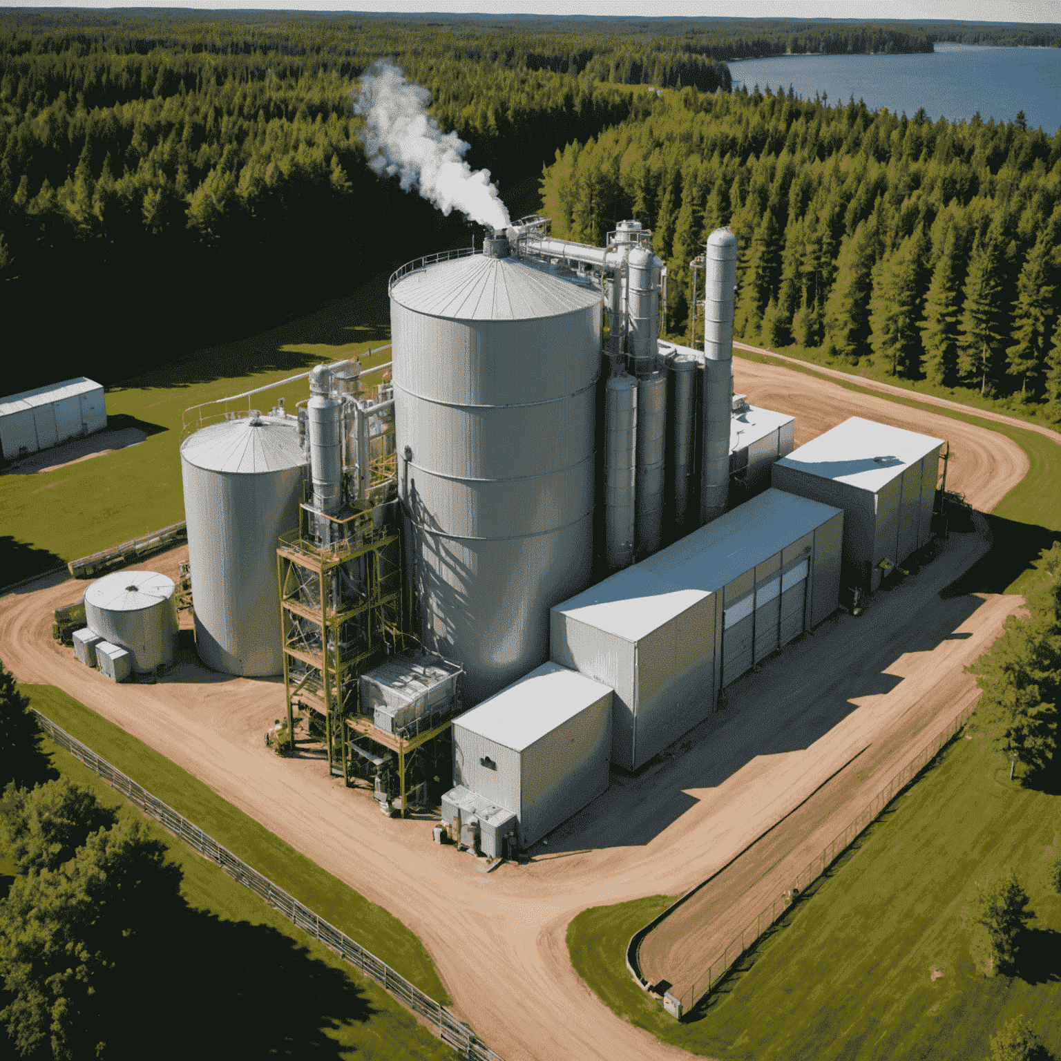 A Canadian biomass energy facility with innovative storage solutions, highlighting sustainable biomass energy storage approaches